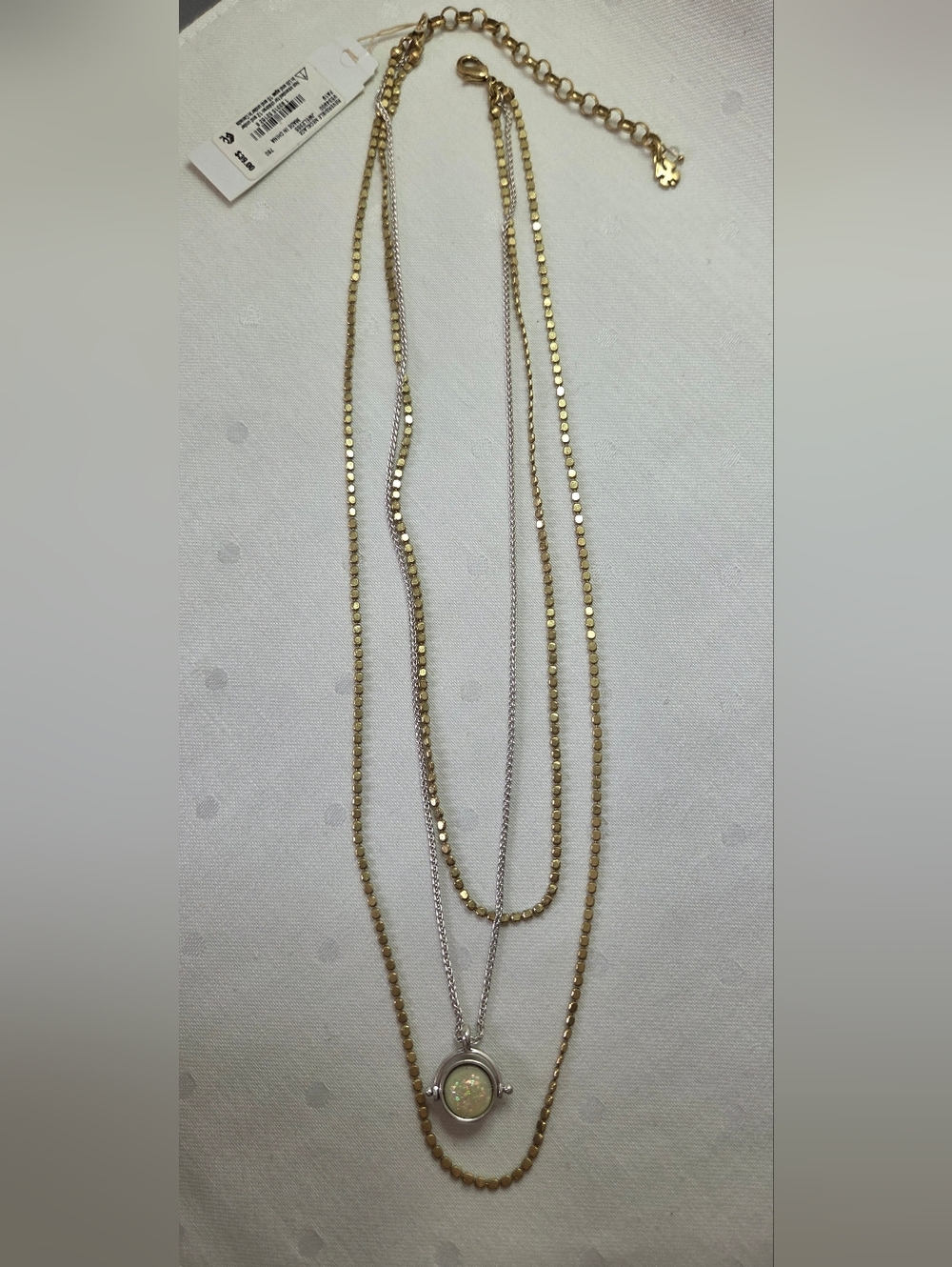 Lucky Brand Gold and Silver Reversible Layered Delicate Necklace